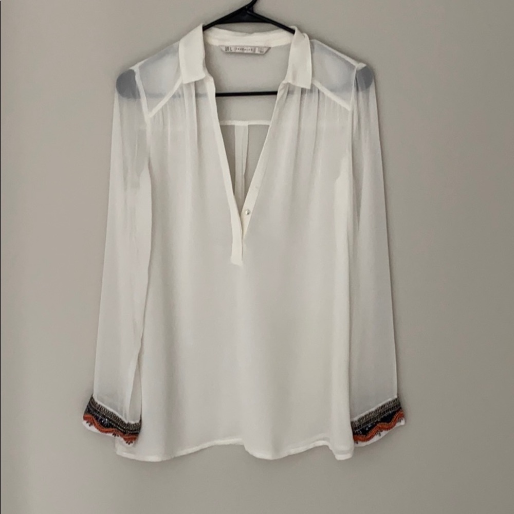 beaded detail blouse